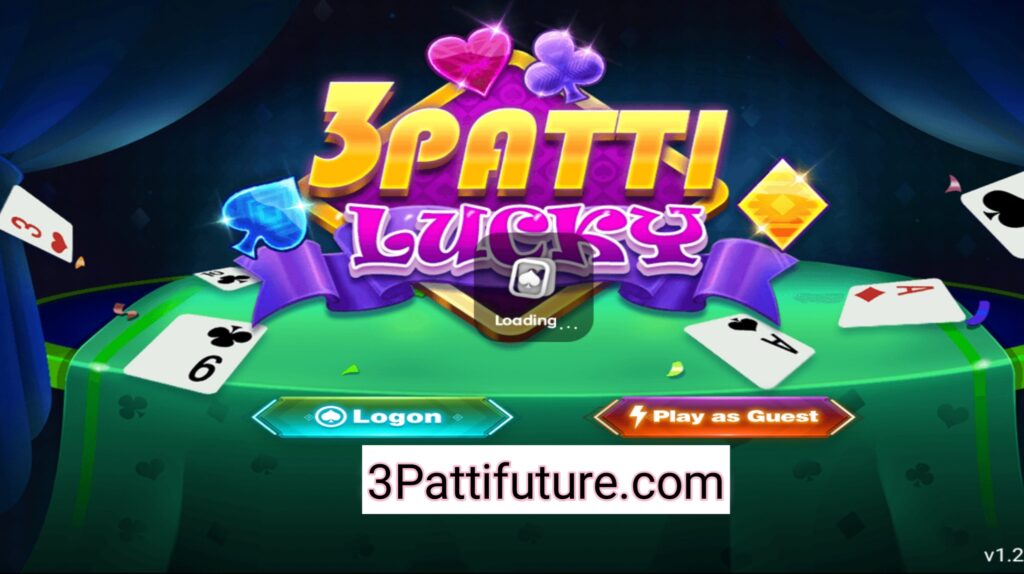 Front screen of Teen Patti Lucky showing online card game interface with real players and bonus rewards