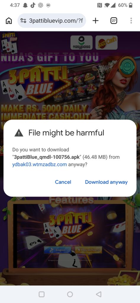 Wait for the APK file to finish downloading.