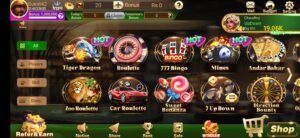 Ludo Bonus APK main lobby interface with all game options and player dashboard